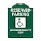 Signmission Reserved Parking Maximum Penalty $250 W/ Handicapped Heavy-Gauge Alum, 24" L, 18" H, GW-1824-23065 A-DES-GW-1824-23065 - alternate 1